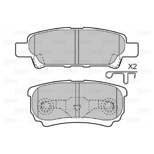 VALEO Bremsbelagsatz, Scheibenbremse 598852