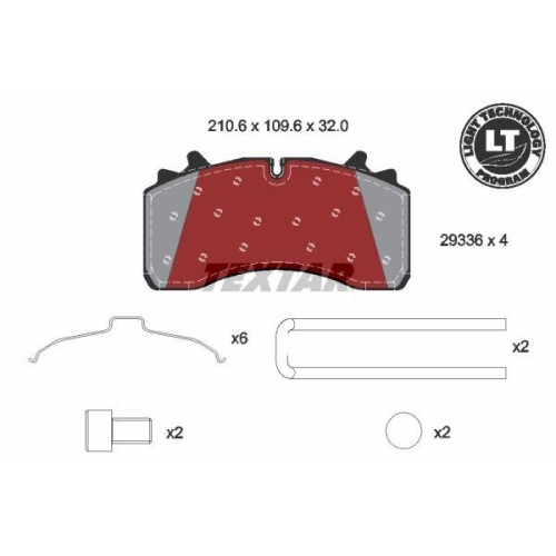 TEXTAR Bremsbelagsatz, Scheibenbremse Lightweight Technology