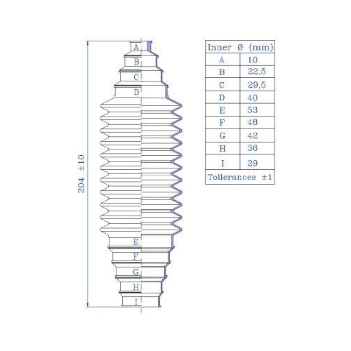 SPIDAN Faltenbalgsatz, Lenkung 84280