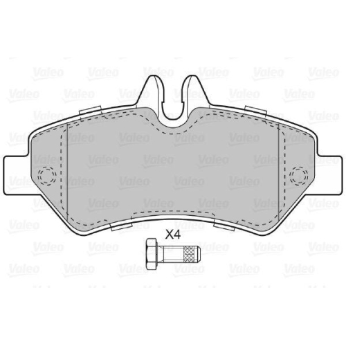 VALEO Bremsbelagsatz, Scheibenbremse 598876