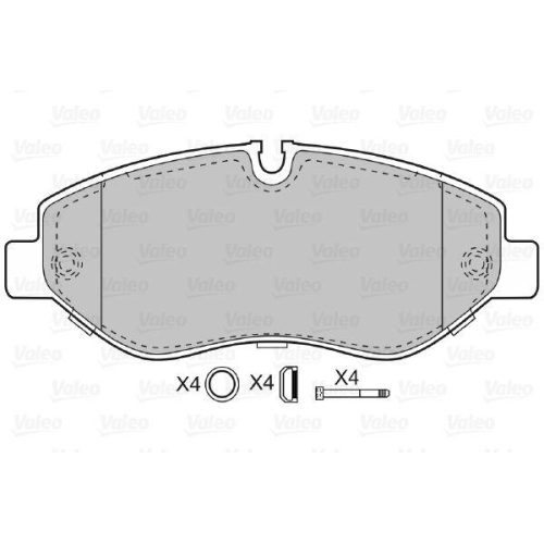 VALEO Bremsbelagsatz, Scheibenbremse 598882