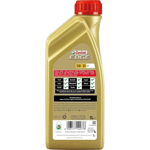 Motoröl Motorenöl Castrol Edge Fluid Titanium 5W-30 C1 1 Liter Flasche 15B942