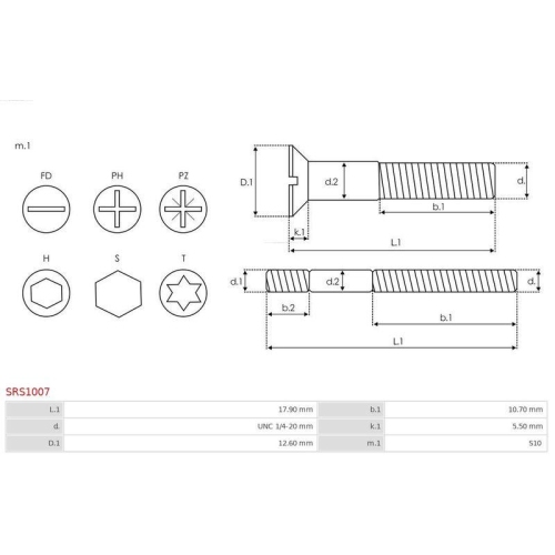 AS-PL Reparatursatz, Generator Brandneu AS-PL SRS1007