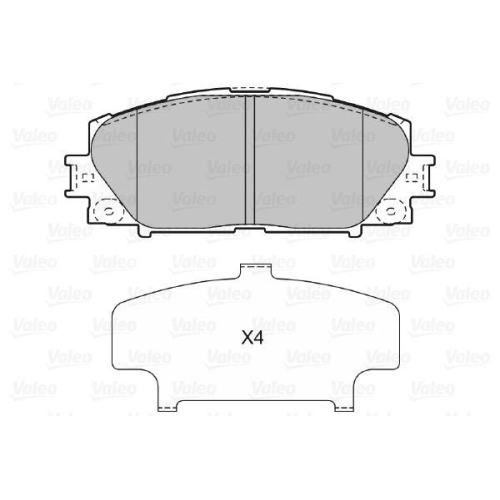 VALEO Bremsbelagsatz, Scheibenbremse 598896