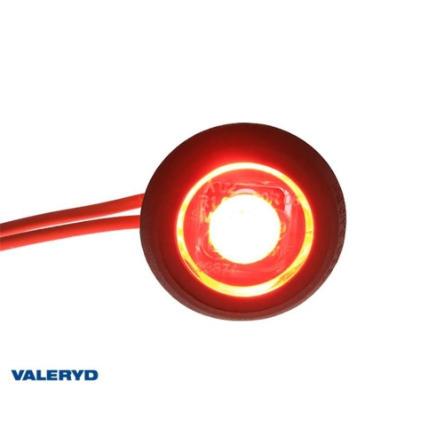 LED Positionsleuchte Valeryd &Oslash;32x17,2mm rot 12-36V mit je 0,15m Kabel Anh&auml;nger