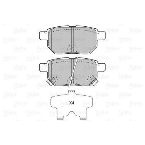 VALEO Bremsbelagsatz, Scheibenbremse 598933