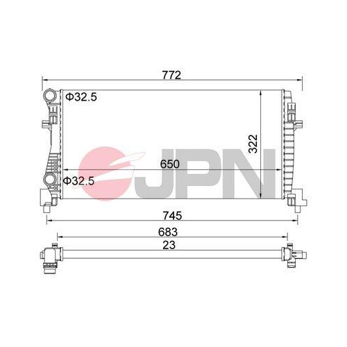 JPN Kühler, Motorkühlung 60C9070-JPN