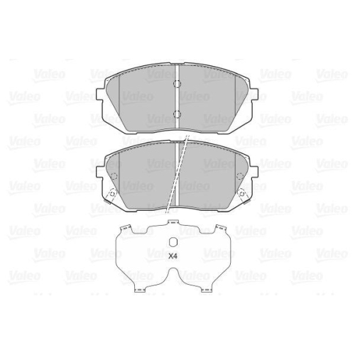 VALEO Bremsbelagsatz, Scheibenbremse 598934