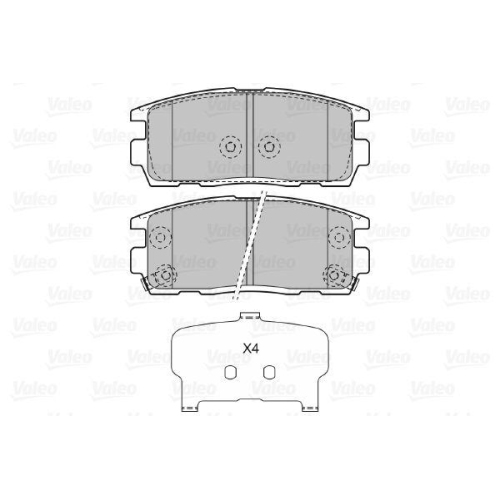 VALEO Bremsbelagsatz, Scheibenbremse 598941