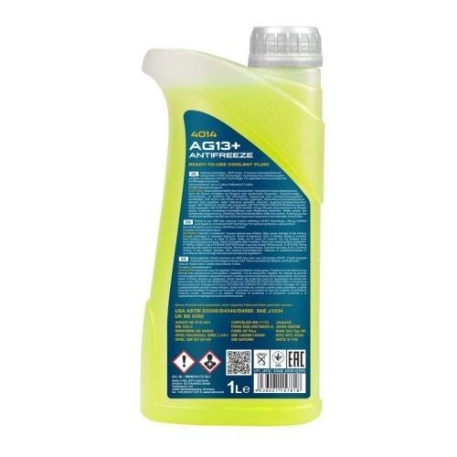 K&uuml;hlerfrostschutz MANNOL G13+ AG13+ K&uuml;hler -40&deg;C 1 Liter Gelb PKW MN4014-1