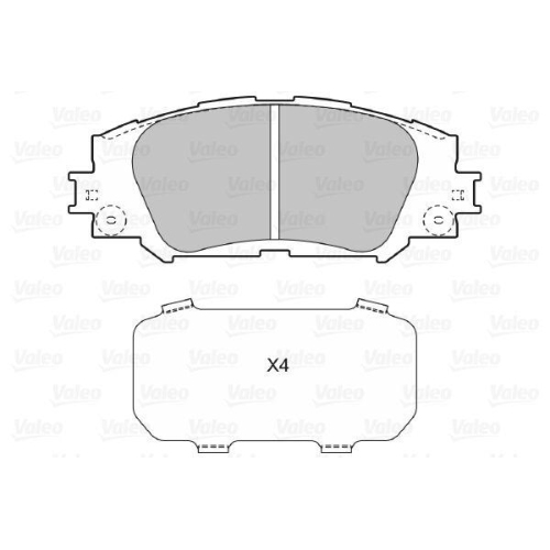 VALEO Bremsbelagsatz, Scheibenbremse 598943