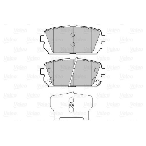 VALEO Bremsbelagsatz, Scheibenbremse 598945