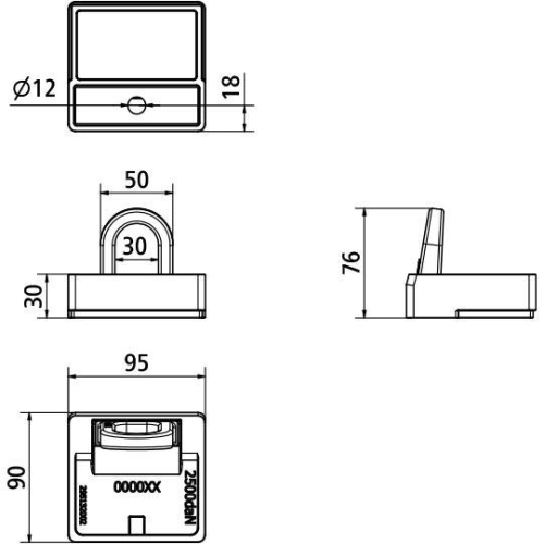 Zurrmulde mit Ring roh 2500daN Suer 295132002
