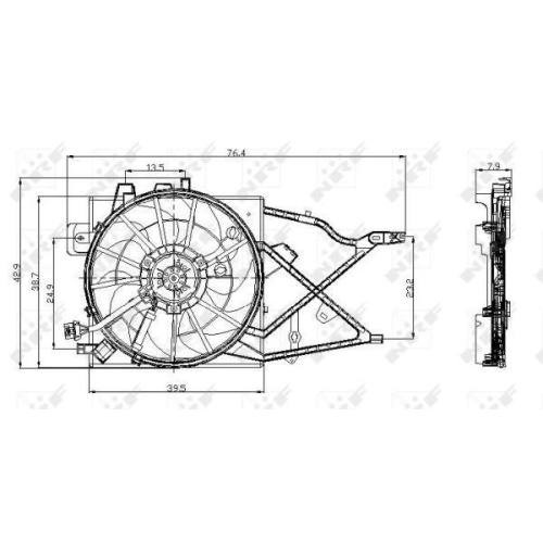 NRF L&uuml;fter, Motork&uuml;hlung 47014