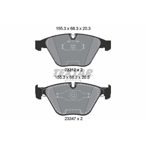 TEXTAR Bremsbelagsatz, Scheibenbremse epad 2331281