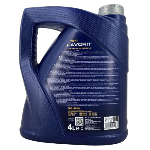 Motor&ouml;l Motoren&ouml;l Mannol Favorit 15W-50 4 Liter Kanister MN7510-4