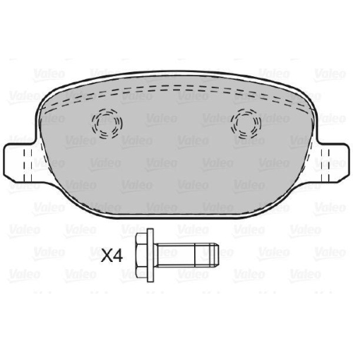 VALEO Bremsbelagsatz, Scheibenbremse 601029