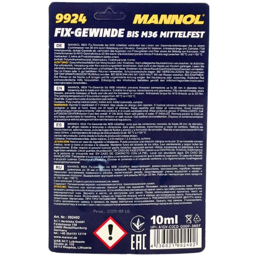 Schraubensicherung 10 ml MANNOL Gewinde mittelfest Schrauben Kleber 9924