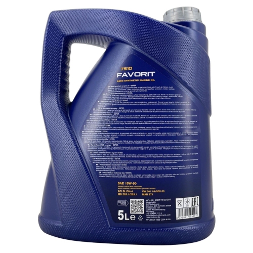 Motor&ouml;l Motoren&ouml;l Mannol Favorit 15W-50 - 5 Liter Kanister MN7510-5