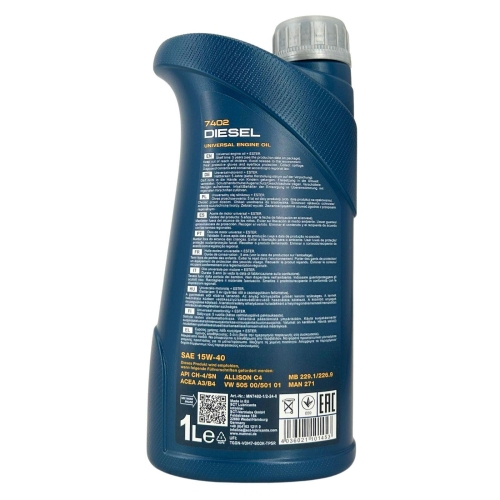 Motor&ouml;l Motoren&ouml;l Mannol Diesel 15W-40 1 Liter Flasche MN7402-1