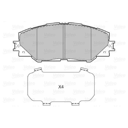 VALEO Bremsbelagsatz, Scheibenbremse 601037