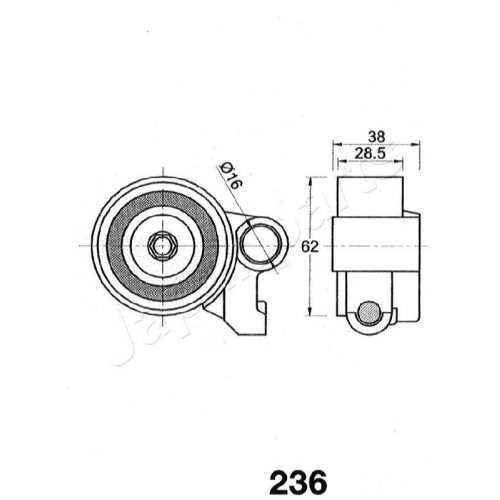 JAPANPARTS Riemenspanner, Zahnriemen BE-236