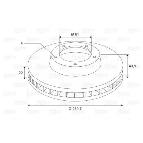 VALEO Bremsscheibe 197588