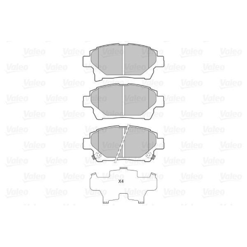 VALEO Bremsbelagsatz, Scheibenbremse 601060