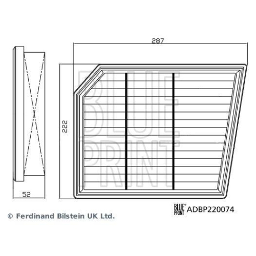 BLUE PRINT Luftfilter ADBP220074