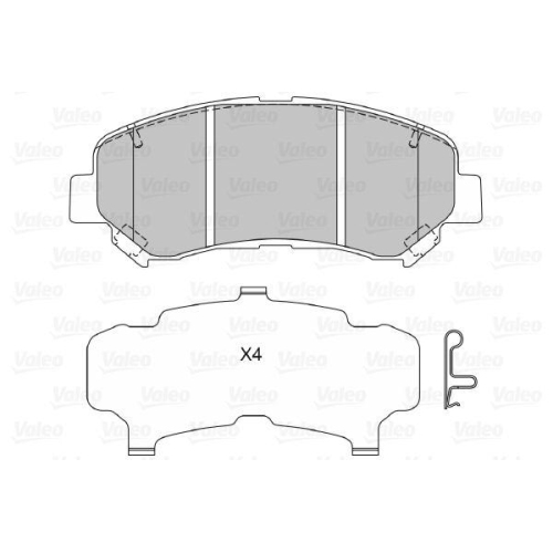 VALEO Bremsbelagsatz, Scheibenbremse 601067