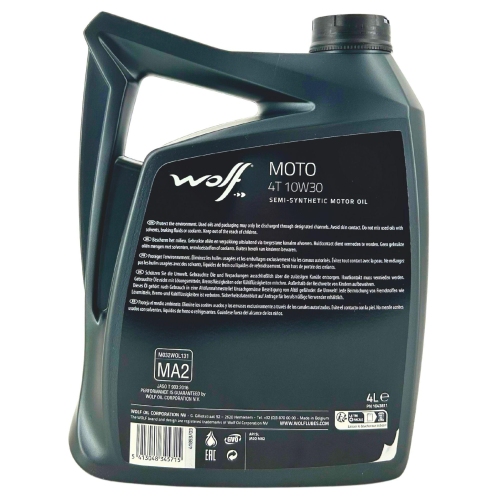 Motor&ouml;l Motoren&ouml;l Wolf Moto 4T 10W-30 4-Takt Motorrad 4 Liter 1043811