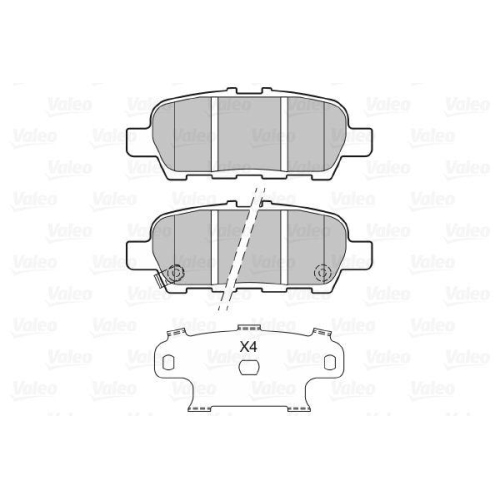 VALEO Bremsbelagsatz, Scheibenbremse 601148
