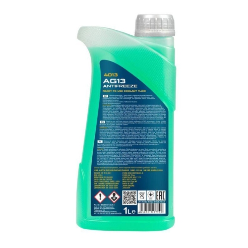 Mannol Antifreeze K&uuml;hlerfrostschutz AG13 (-40 &deg;C) Hightec 1 Liter MN4013-1
