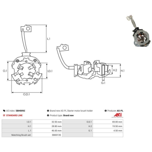 AS-PL Halter, Kohleb&uuml;rsten AS SBH0092