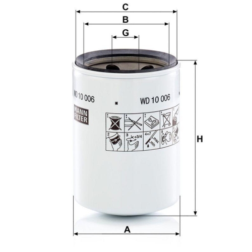 MANN-FILTER Filter, Arbeitshydraulik WD 10 006