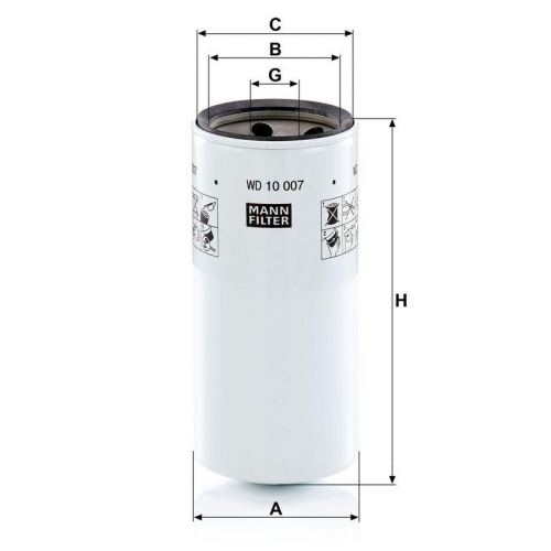 MANN-FILTER Filter, Arbeitshydraulik WD 10 007