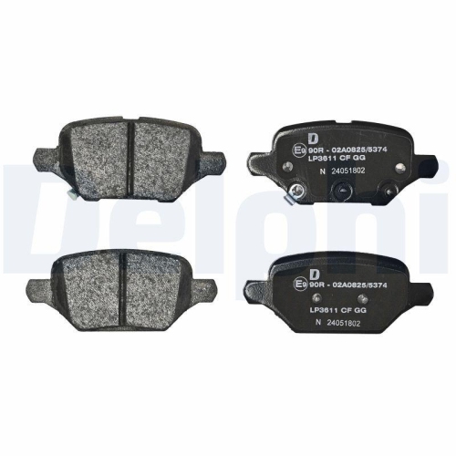 DELPHI Bremsbelagsatz, Scheibenbremse LP3611