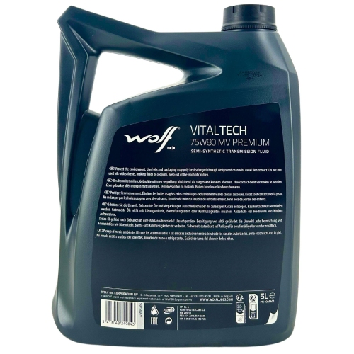 Getriebe&ouml;l Wolf VitalTech 75W-80 MV Premium 5 Liter Kanister 1048401