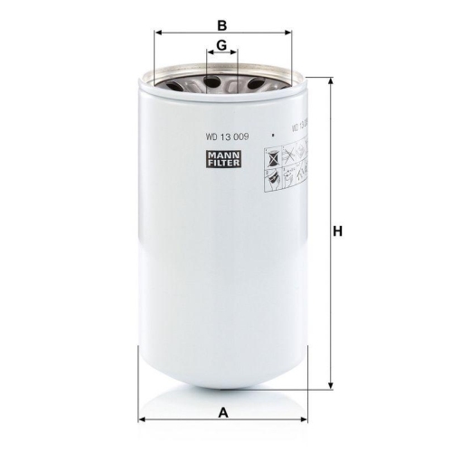 MANN-FILTER Filter, Arbeitshydraulik WD 13 009 x