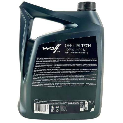 Motor&ouml;l Motoren&ouml;l Wolf OfficialTech 10W-40 UHPD MS 5 Liter Kanister 1050321