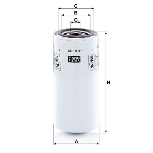 MANN-FILTER Filter, Arbeitshydraulik WD 10 011