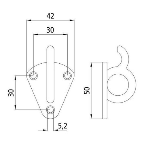 Planhaken mit Ring&ouml;se/Ringhaken, Stahl feuerverzinkt Suer 320131121