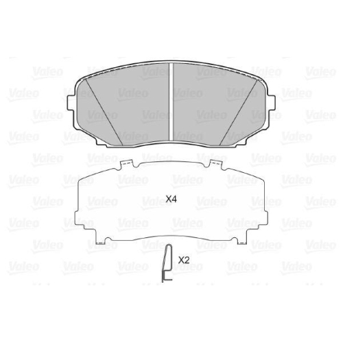 VALEO Bremsbelagsatz, Scheibenbremse 601335