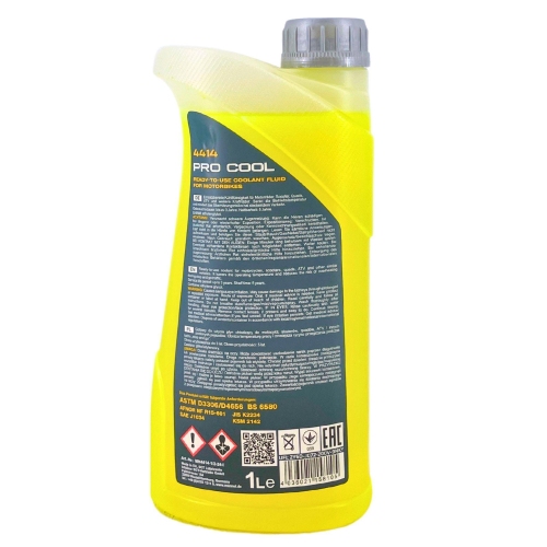 Mannol Pro Cool K&uuml;hlerfrostschutz Motorrad K&uuml;hlfl&uuml;ssigkeit 1 Liter MN4414-1
