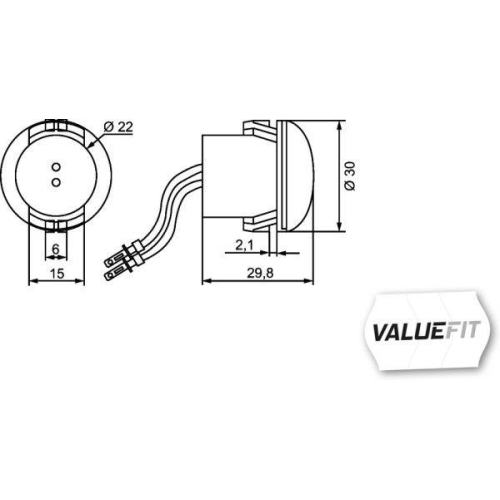 HELLA Schlussleuchte HELLA VALUEFIT 2TM 357 011-011