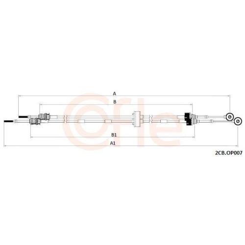 COFLE Seilzug, Schaltgetriebe 2CB.OP007