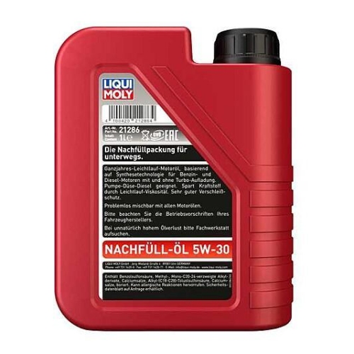 Nachfüll-Öl 5W-30 LIQUI MOLY 21286 Nachfüllöl Motoröl Motorenöl Öl 1 Liter