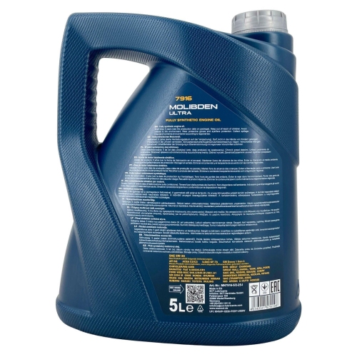 Motor&ouml;l Motoren&ouml;l Mannol Molibden Ultra 5W-30 5 Liter Kanister MN7916-5