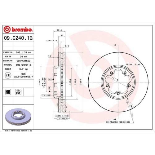 BREMBO Bremsensatz, Scheibenbremse BEYOND LINE - Greenance KT 10 010
