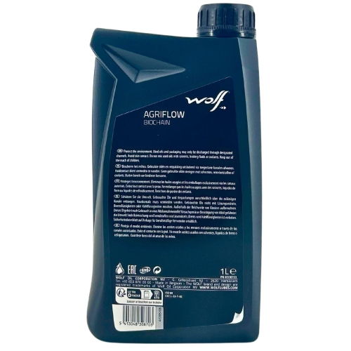 Wolf Bio Ketten&ouml;l AgriFlow Biochain Bio Ketten&ouml;l 1 Liter Flasche 8308703
